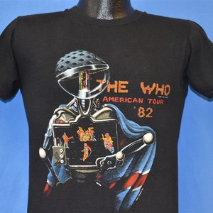 80er Jahre The Who 1982 American Tour Roboter-Rock-Konzert T-Shirt Small