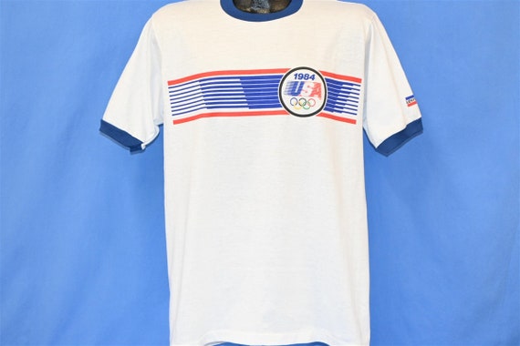 80s ロサンゼルス　オリンピック　ビンテージ　長袖シャツ　USA vintage 80s LEVIS 1980 OLYMPIC GAMES WHITE RINGS LAKE PLACID
