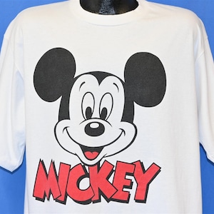 80s Mickey Mouse Walt Disney Cartoon Big Print t-shirt Extra Large