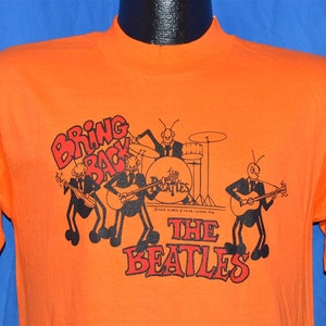 70s Bring Back the Beatles David Peel 1976 Rock Album Orange Vintage t-shirt Medium