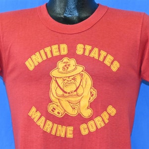 80s United States Marine Corps Bulldog  Chesty Mascot Military t-shirt Small