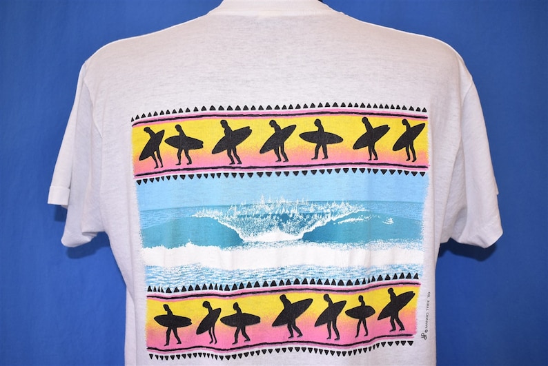 80s Florida Oceanographic Society Surfing t-shirt Large