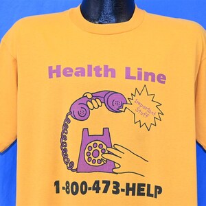 90s Health Line Rotary Telephone Hotline 1-800-473-HELP Promo t-shirt Large