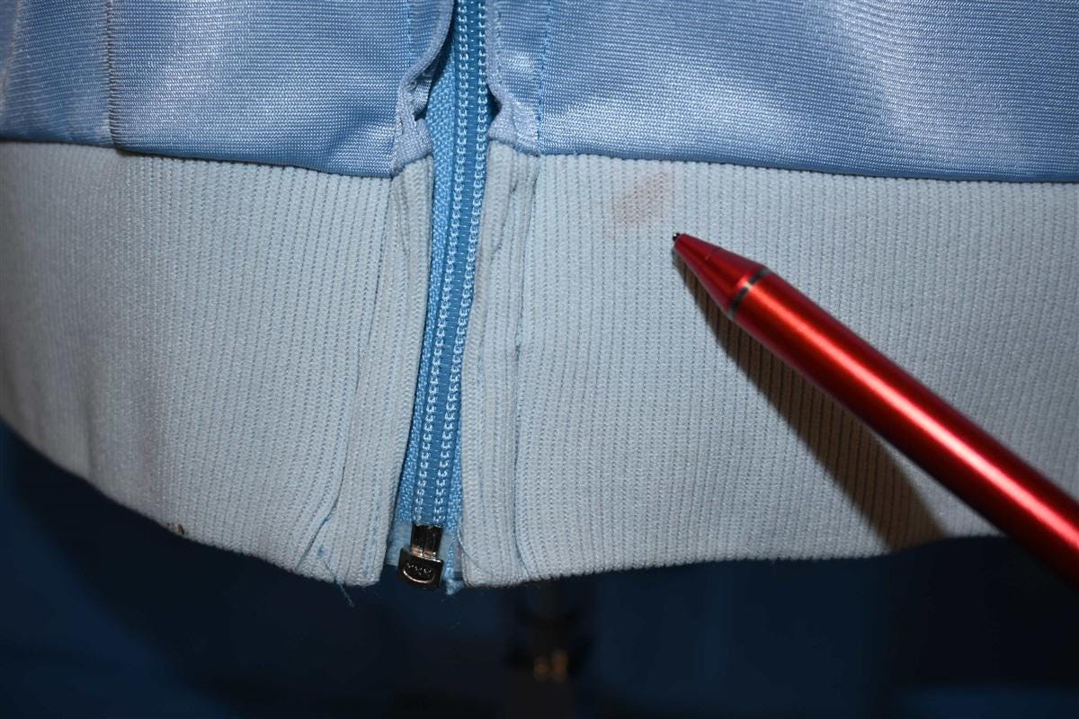 adidas ATP 80s KEYROLAN usa製　light blue 80s Adidas ATP Keyrolan Light Blue Trefoil Three Stripe Zip