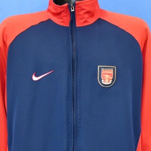 90s Nike Swoosh Logo Arsenal Football Club Drawstring Soccer Track Jacket Medium
