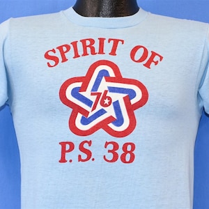 70s Spirit of PS 38 American Revolution Bicentennial Star Logo t-shirt Small
