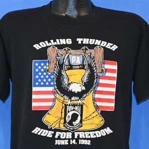 90s Rolling Thunder Ride For Freedom Pennsylvania Cares 1992 POW MIA t-shirt Large