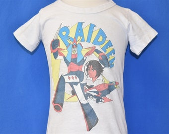 70s Brave Raideen Robot Mecha Japanese Anime Series t-shirt 12-18 Months Vintage Tee