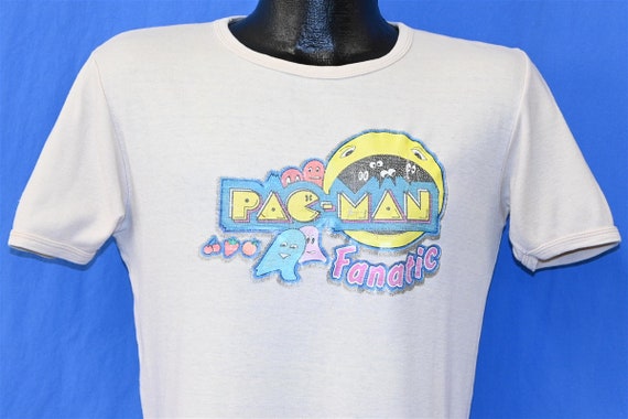 80 's vintage パックマン　PAC-MAN リンガーTシャツ 80 ´s vintage パックマン PAC-MAN リンガーTシャツ