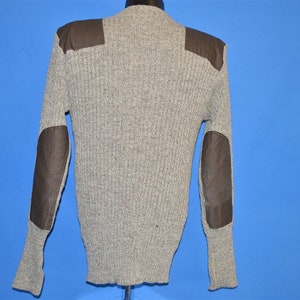80s LL Bean Brown Wool Rib Knit Sweater Medium image 3