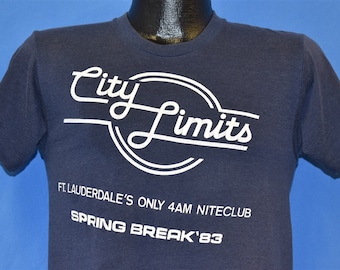 80s Puma City Limits 4AM Club Spring Break 1983 Ft. Lauderdale Florida t-shirt Small