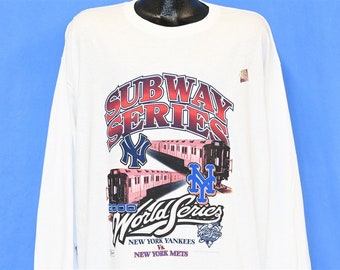 Y2K New York Yankees Mets 2000 Subway Series MLB Baseball Long Sleeve NWT t-shirt Extra Large