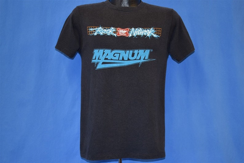 80s Magnum Rock Network Miller High Life Tour 1986 Band t-shirt Small