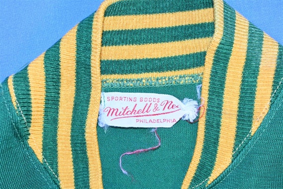 40s Mitchell & Ness Kelly Green Yellow Nylon Quar… - image 6