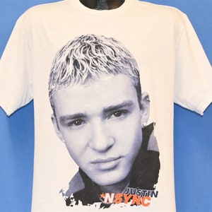 90s Justin Timberlake NSYNC Boy Band Pop Music Portrait t-shirt Medium