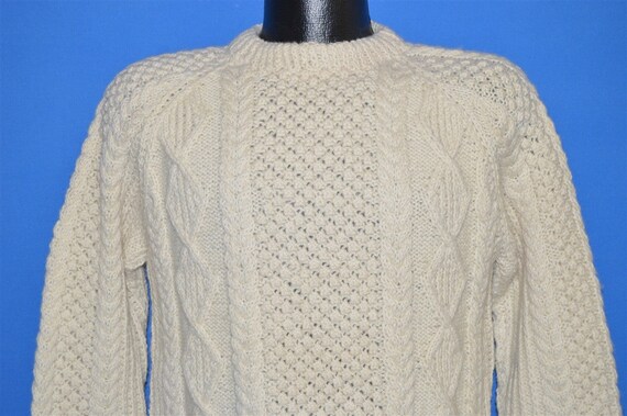 80s Blarney Wool Aran Irish Cable Sweater Small - Etsy