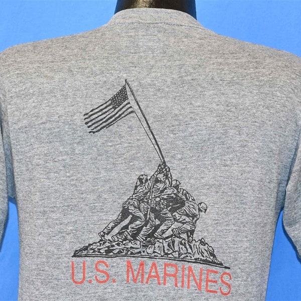 80er Jahre US Marines Semper Fi Immer Treue Iwo Jima Rayon Tri-Blend t-shirt Medium