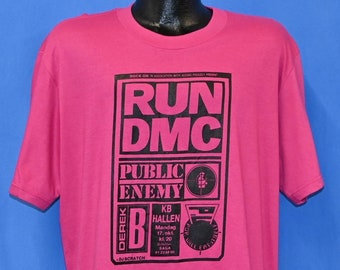 80s Run-DMC Public Enemy Rap Hip-Hop Derek B KB Hallen October 17 1988 Security Concert t-shirt Extra Large