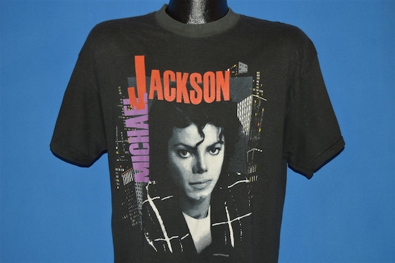 80s Michael Jackson Bad Tour 1988 t-shirt Large - image 1
