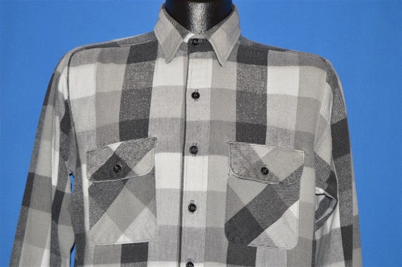 80s Dakota Checked Button Down Work shirt Medium - image 1