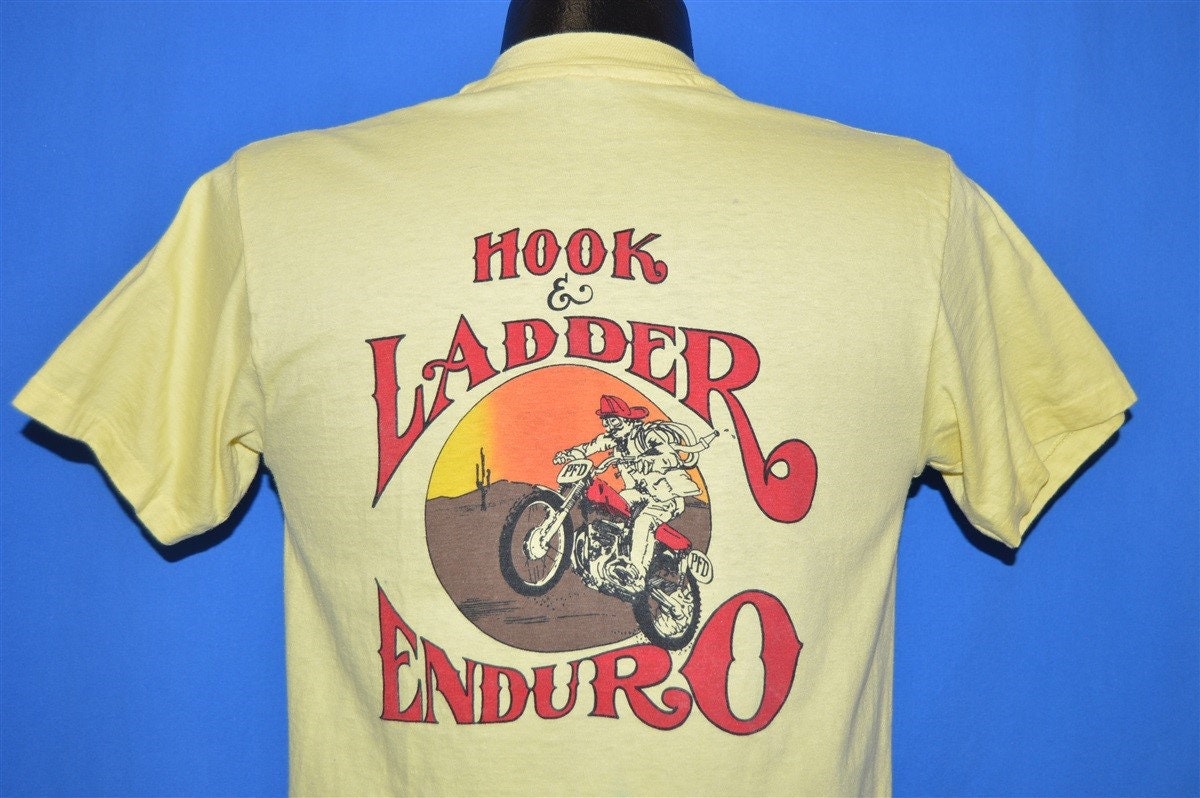 70s Hook & Ladder Enduro Dirt Bike tshirt Small Etsy