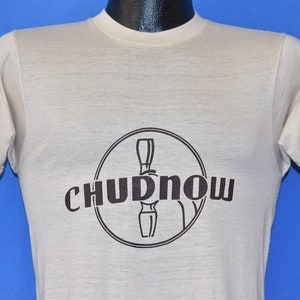 80s Chudnow Soda Drink Fountain Logo Dispenser Beige t-shirt Small
