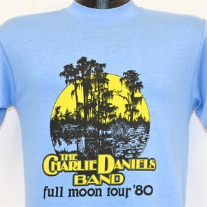 80s Charlie Daniels Band Full Moon Tour 1980 Southern Rock Concert t-shirt Medium