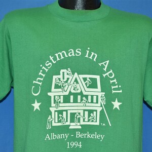 90s Christmas in April Albany House Captain Berkeley 94 Rebuilding t-shirt Medium