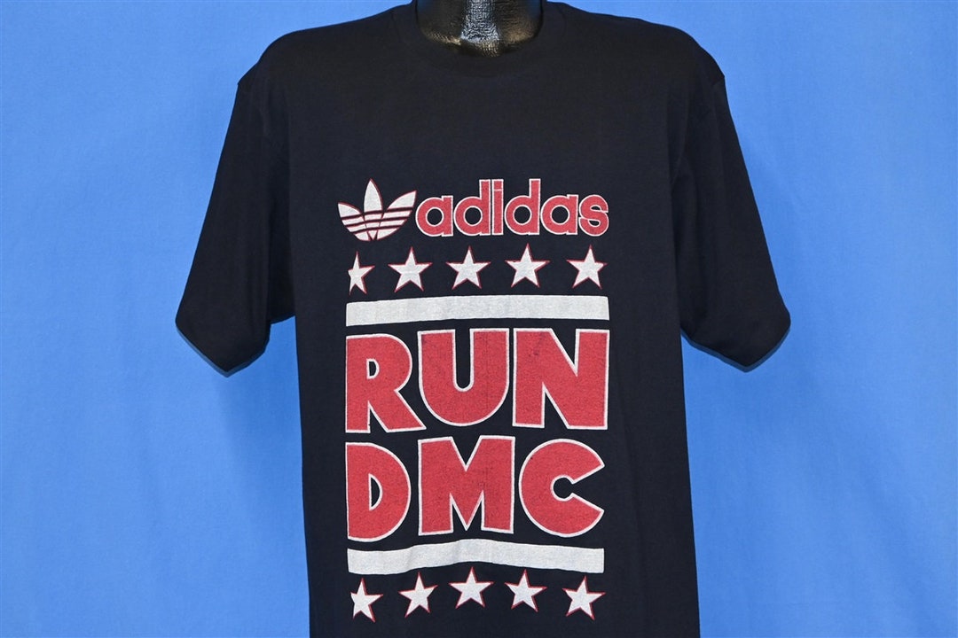 80s NWT Run DMC Adidas Tougher Than Leather Tour Tshirt Large Etsy