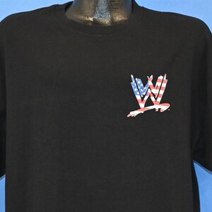 Y2K WWE Wrestling WWF Amerikanische Flagge Sterne Streifen Logo T-Shirt Extra Large