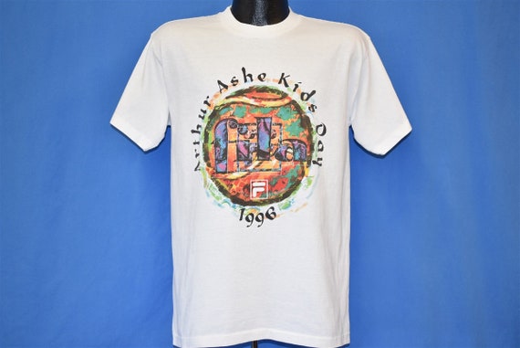 90s FILA Arthur Ashe Kids Day 1996 Tennis US Open T-shirt