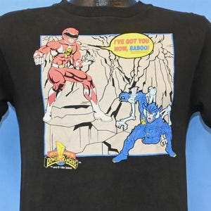 90s Mighty Morphin&#39; Power Rangers Red Ranger I&#39;ve Got You Now Baboo t-shirt Youth Large