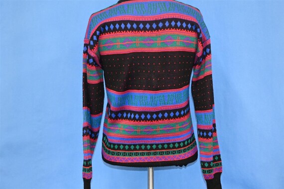 80s Meister Multicolor Geometric Patterned Wool A… - image 3
