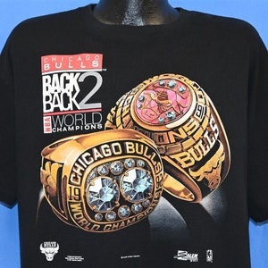90s Chicago Bulls Back 2 Back NBA World Champions Basketball t-shirt Extra Large