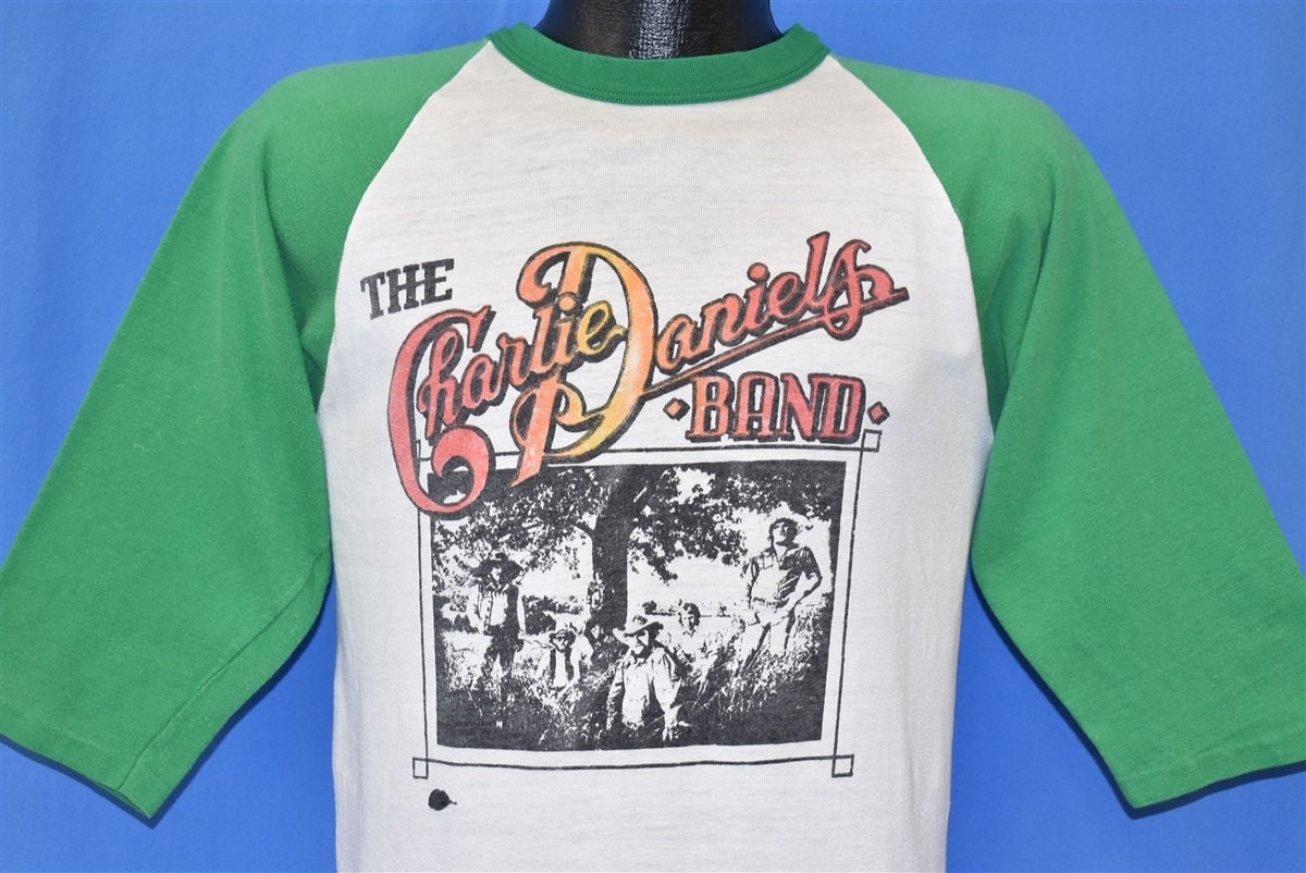 80s Charlie Daniels Band 1979-80 Tour Whiskey Label Raglan t-shirt Medium