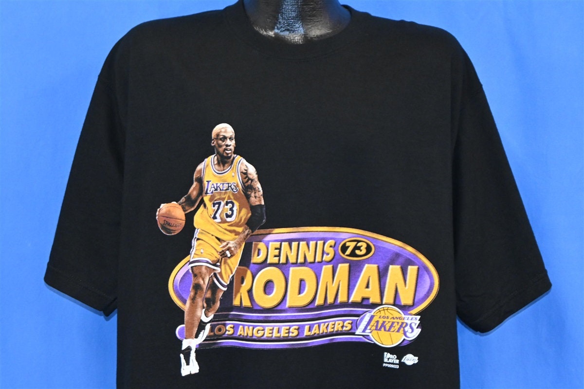 90s Los Angeles Lakers Dennis Rodman #73 NBA Basketball T