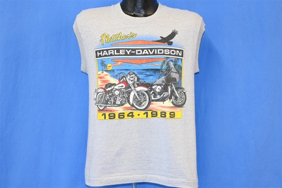 00'S Harley-Davidson Motorcycle Bike T-shirt Made in USA Men's L size cotton gray type Vintage Second Hand