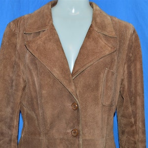 70s Brown Leather Jacket Women&#39;s Medium