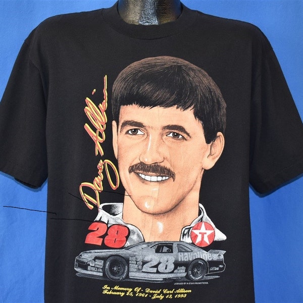 90s Davey Allison #28 In Memory '93 t-shirt Large Vintage Tee