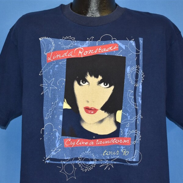 90s Linda Ronstadt Cry Like a Rainstorm Tour 1990 Concert t-shirt Extra Large