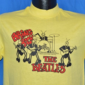 70s Bring Back the Beatles David Peel 1976 Rock Album Yellow Vintage t-shirt Medium