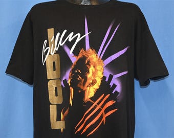 ビリー・アイドル Tシャツ ヴィンテージ L Charmed Life TOUR S/M * Vintage 80s 1989 Billy Idol Charmed Life T Shirt