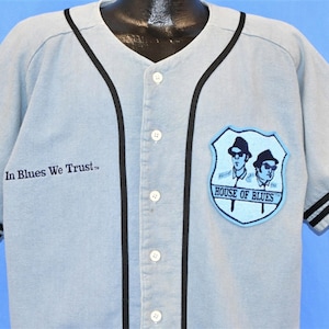 90s Blues Brothers House of Blues Ball Team Saturday Night Live Button Up Baseball Jersey t-shirt Large