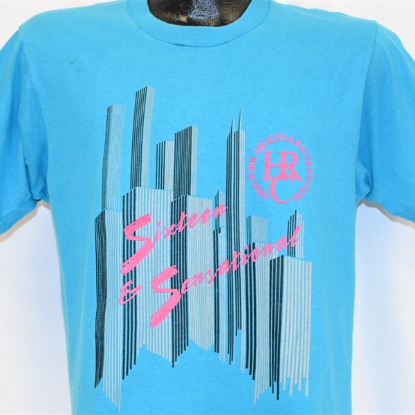 90s NY New York Health & Racquet Club Sixteen and Sensational Anniversary t-shirt Medium