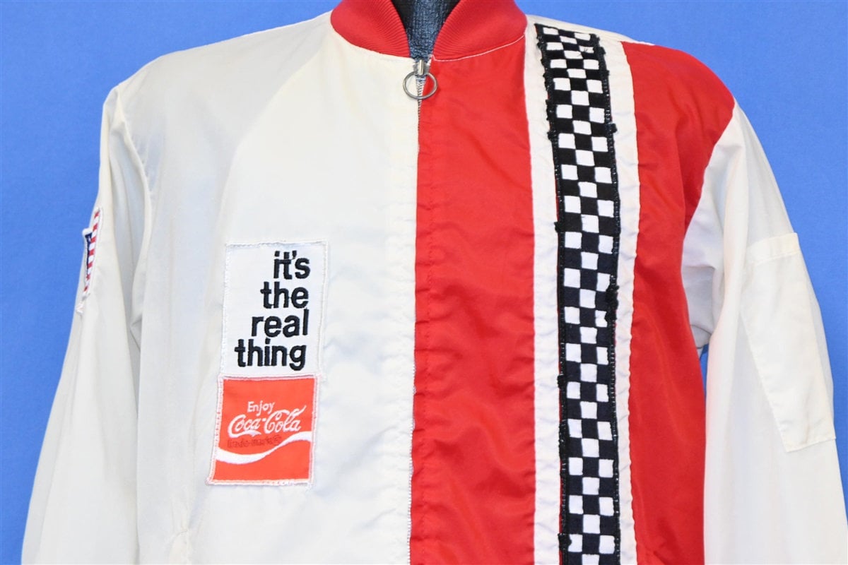 70s Enjoy Coca Cola It's the Real Thing White Red Zip up 70s Enjoy Coca Cola It's the Real Thing White Red Zip up