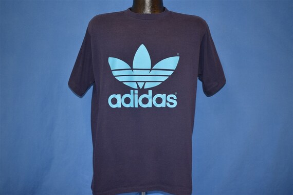 Jaren '80 Adidas Trefoil Logo Dubbelzijdig t-shirt Large | Etsy