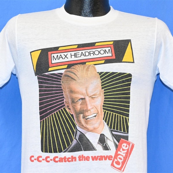 80s Max Headroom Catch the Wave Coca Cola I-100 TV Show t-shirt Small