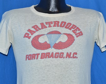 40s Paratrooper Fort Bragg Jump Wings Stencil WWII t-shirt Small
