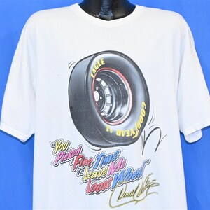 Y2K Darrell Waltrip Good Year Wheel Tire Distressed t-shirt Large