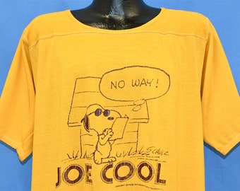 70s Joe Cool No Way Snoopy Peanuts Comic Strip Jersey t-shirt Extra Large